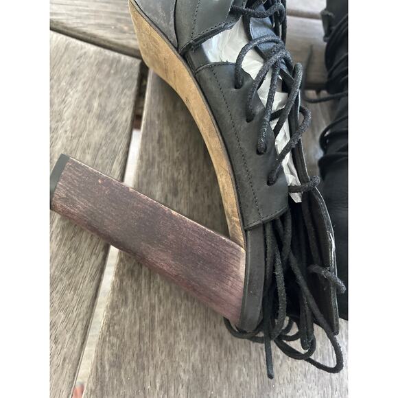 LD Tuttle x Creatures of Comfort lace up open Toe Sandals heels 38.5 - Picture 9 of 12